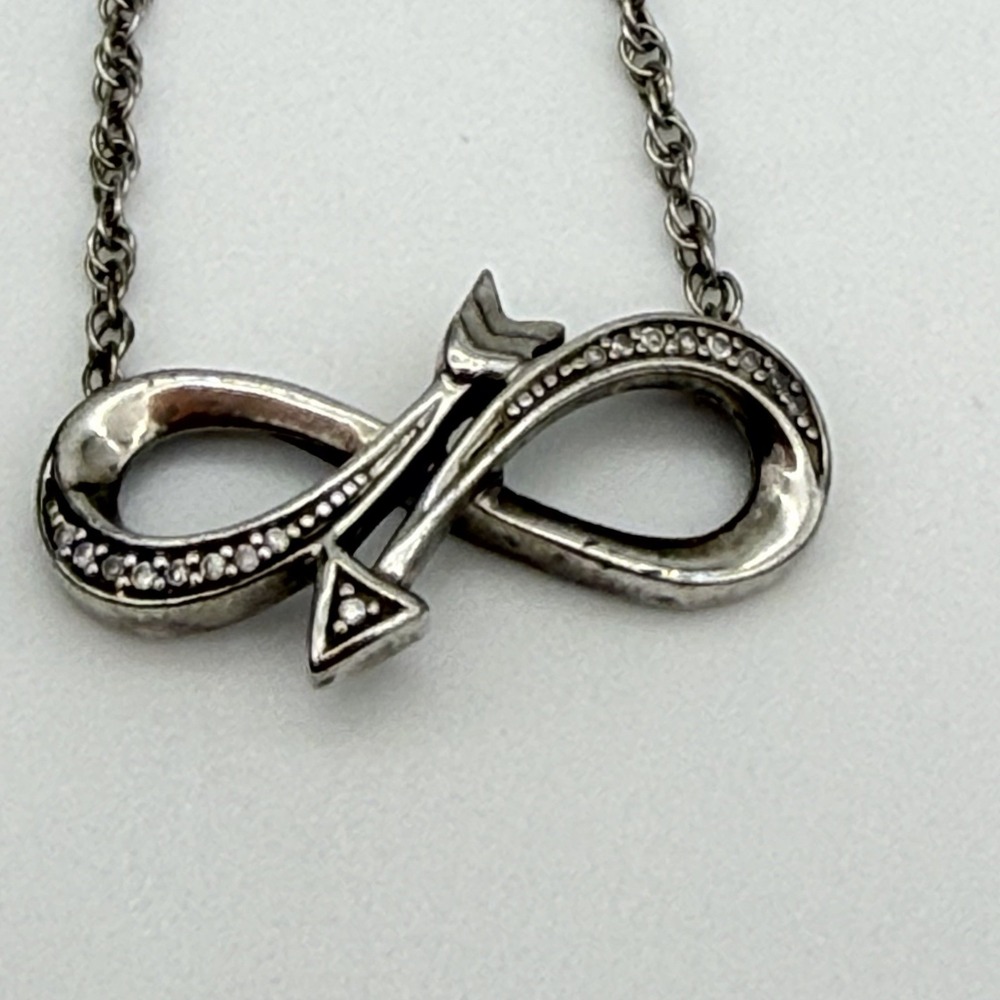 Kay Jewelers Diamond Infinity Arrow Necklace Sterling Silver